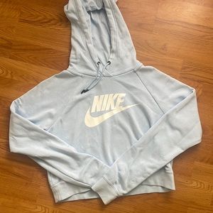 Light Blue Nike Cropped Sweatshirt